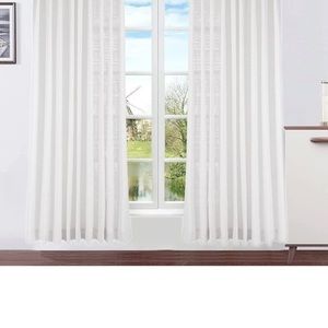 (2)Pinch pleat brand new light beige  DOTHEDRAPE linen curtain panels 72x90